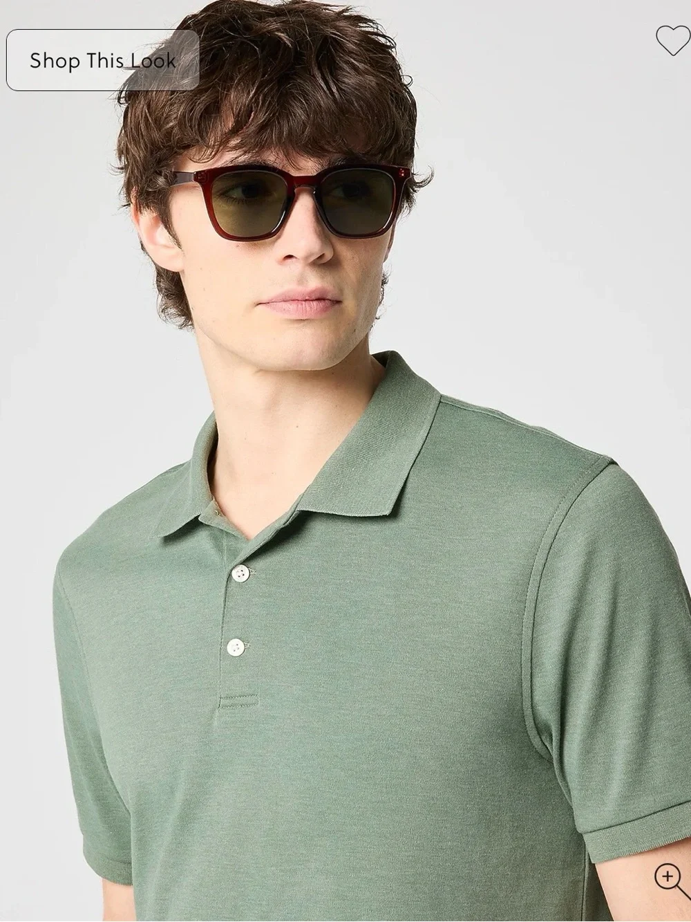 J Crew Men’s Soft Touch Polo Medium Modern Classic Color Vintage Laurel Golf